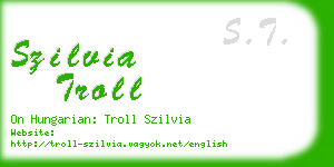 szilvia troll business card